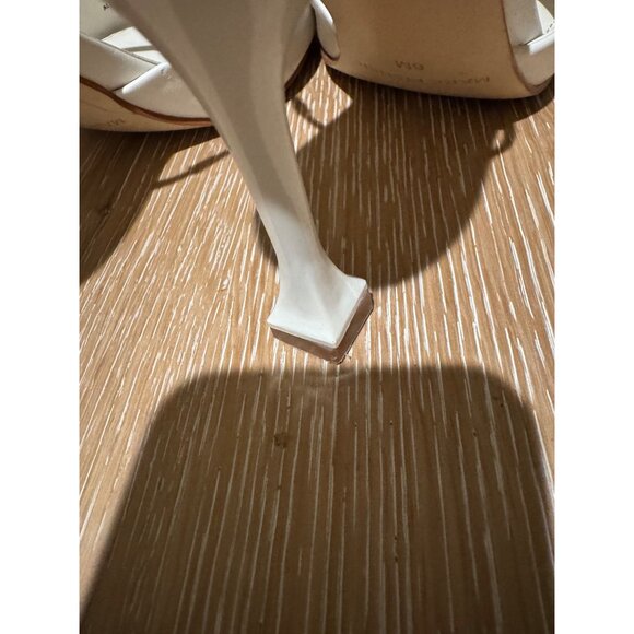 Marc Fisher Womens White Pointed-Toe Slingback Heels 6M Leather Sole Elegant Des - Picture 5 of 7